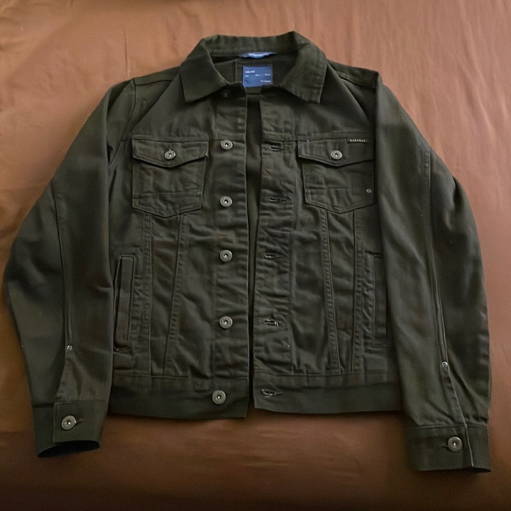 Zara Mens Black Denim Jacket sz S